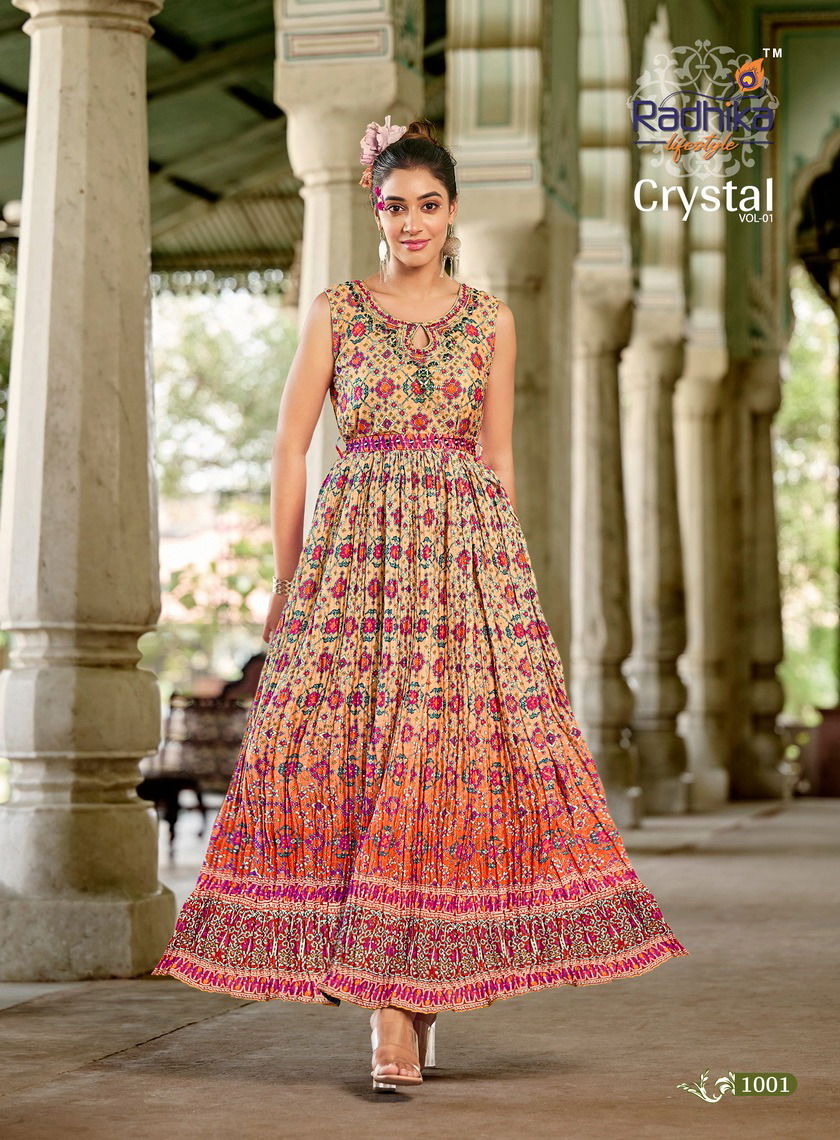 Crystal Vol 1 By Radhika Anarkali Kurtis Catalog